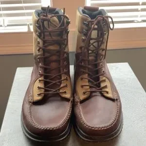 Acorn Comfort on Earth Boots Mens 12M Bold Burnt Umber Tan Leather and Canvas NOS Men main image 3
